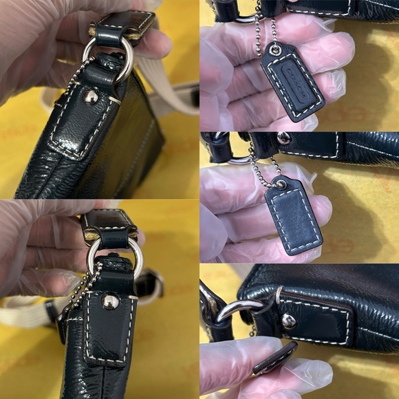 Coach Patent Leather Swingback Pleated Crossbody Bag - “Runtiya” - Picture 11 of 16